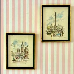 VINTAGE JAN KORTHALS LITHOGRAPH FRAMED ART PRINTS